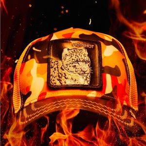 NIB Limited Edition Goorin Brothers “Hotshot” Snow Leopard Trucker Hat
